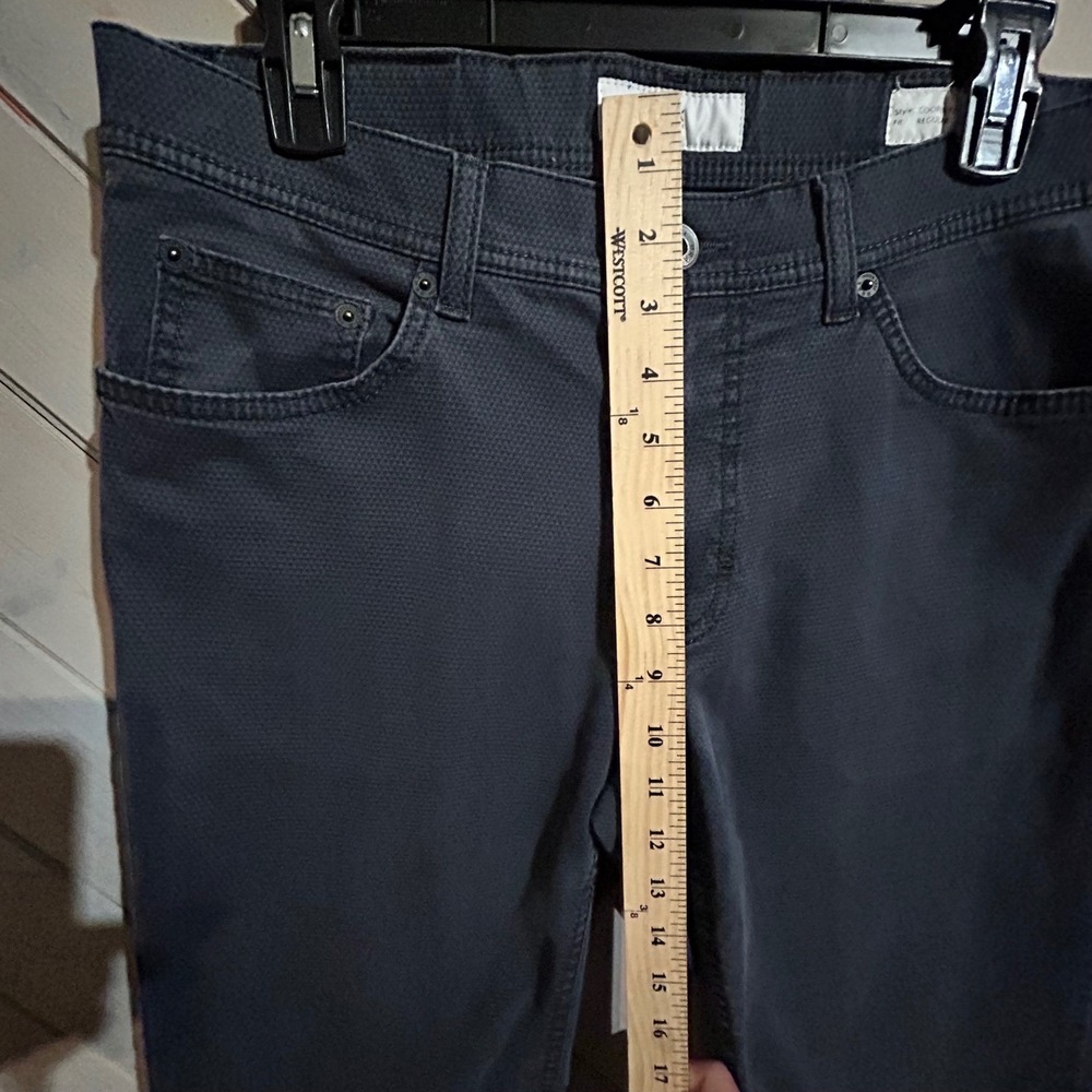 Brax Men's Cooper Fancy Regular‎ Fit Trousers Gray Blue Size 34x30 - Picture 3 of 9